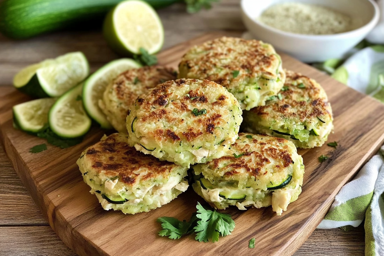 Arepas de calabacín rellenas