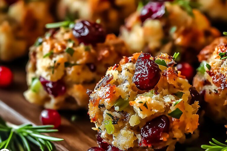 Bolas de Relleno de Pavo con Arándano