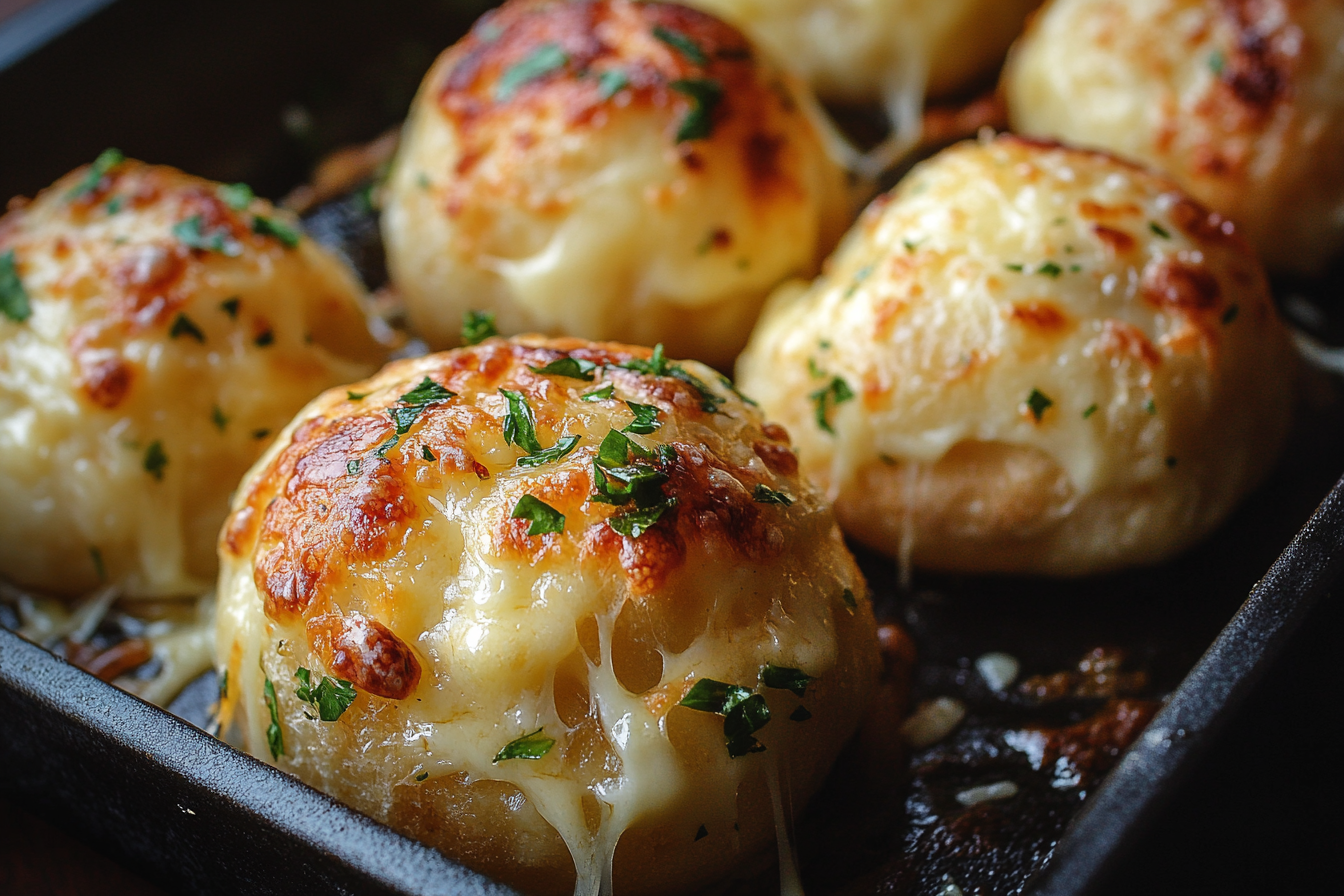 Bombas de queso y ajo