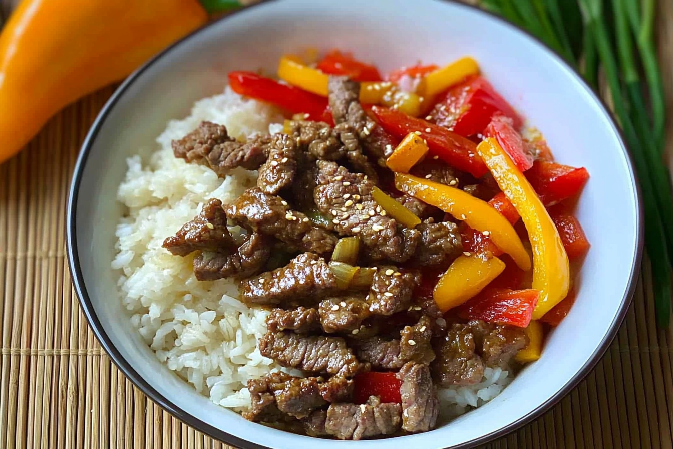 Bowl de arroz con ternera