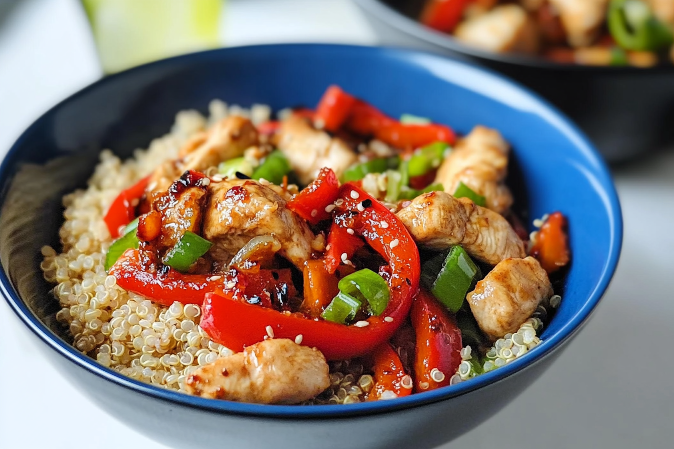 Bowl de quinoa con pollo