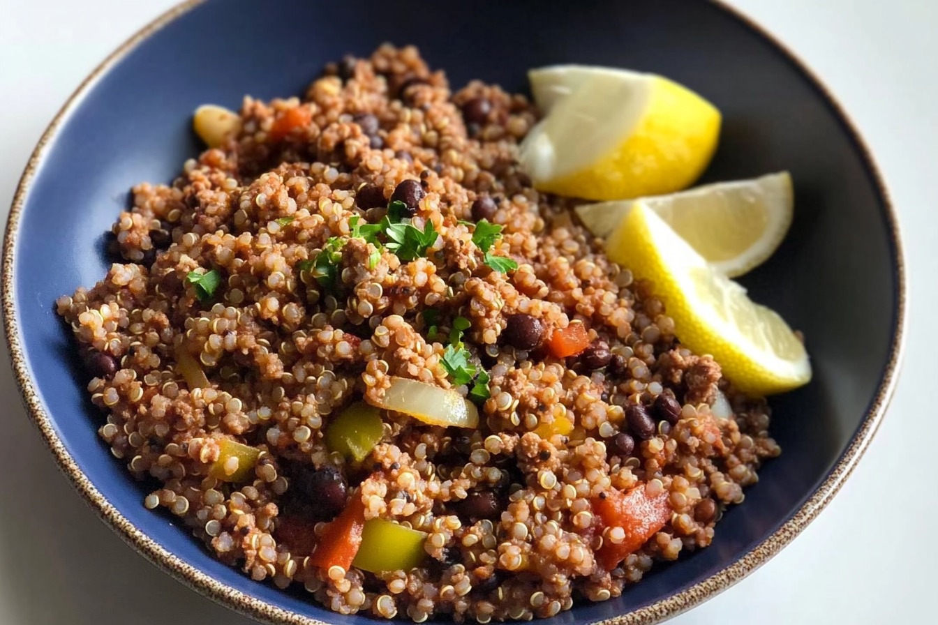 Bowl de quinua con carne