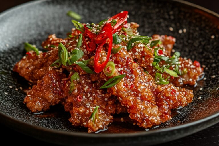 Carne crujiente con chile