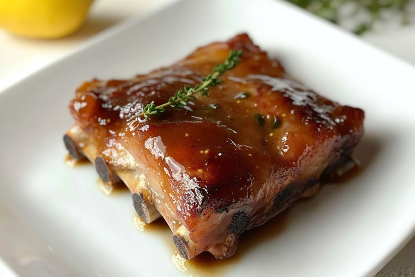 Costillas de cerdo a la miel