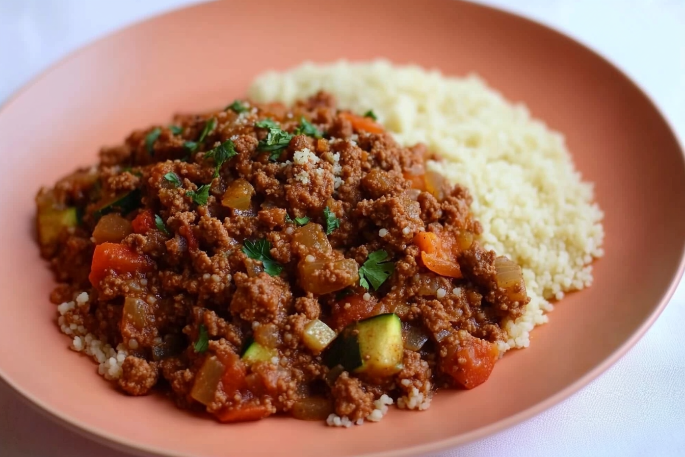 Cuscús con carne picada