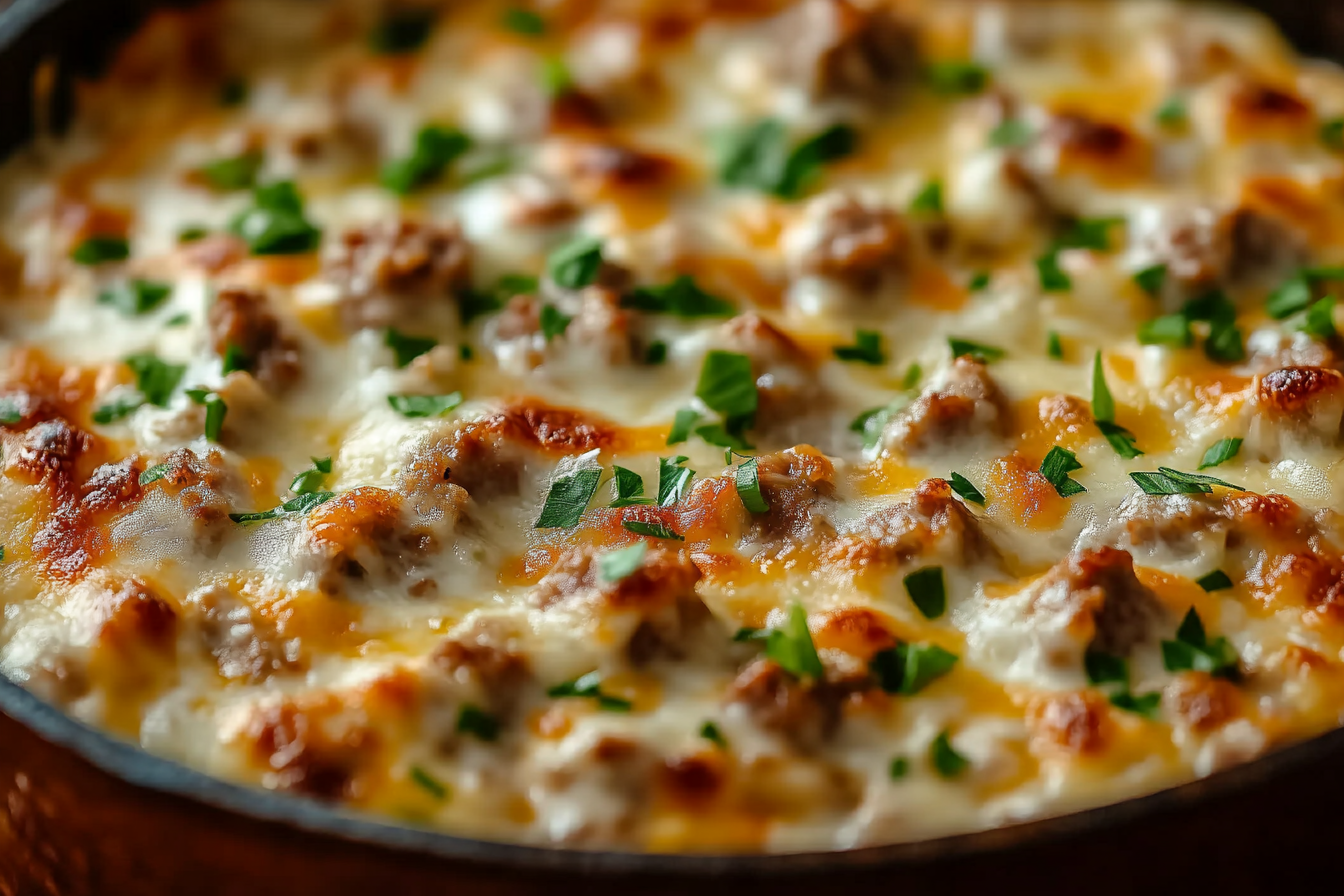 Dip de salchicha y queso