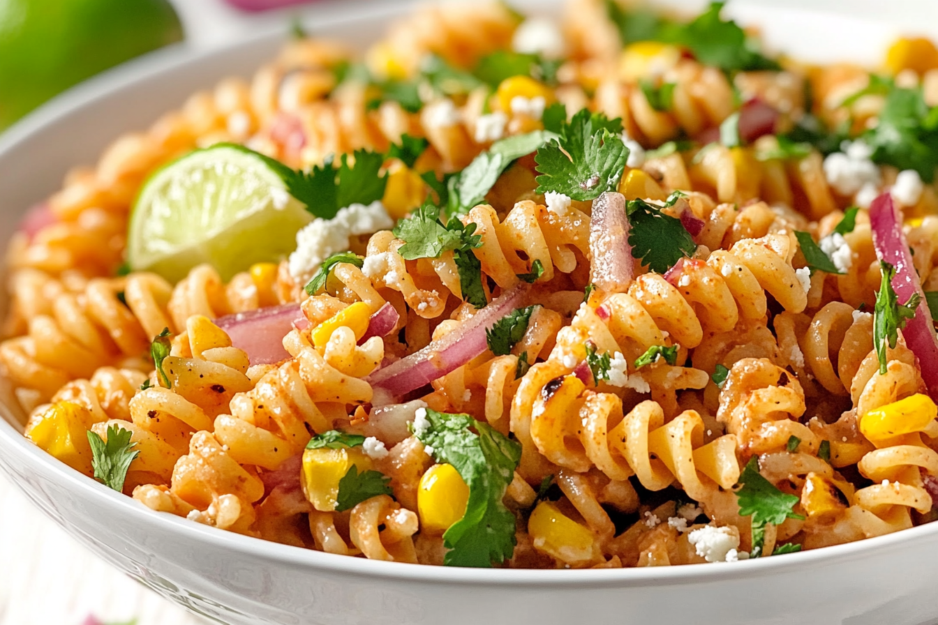 Ensalada de pasta elote callejero