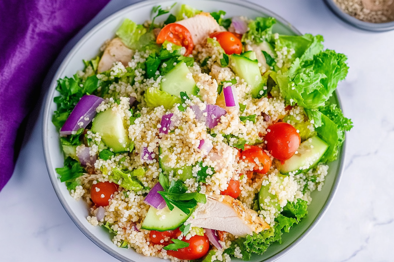 Ensalada de pollo con cuscús