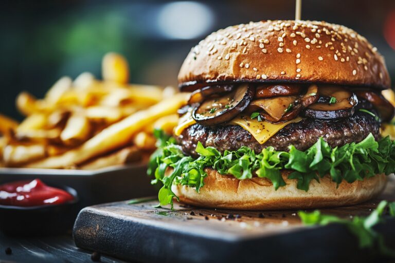 Hamburguesa Suiza de Champiñones