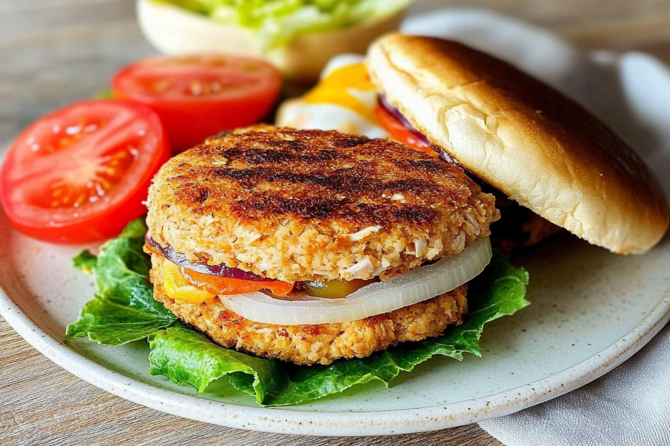 Hamburguesas de atún con avena