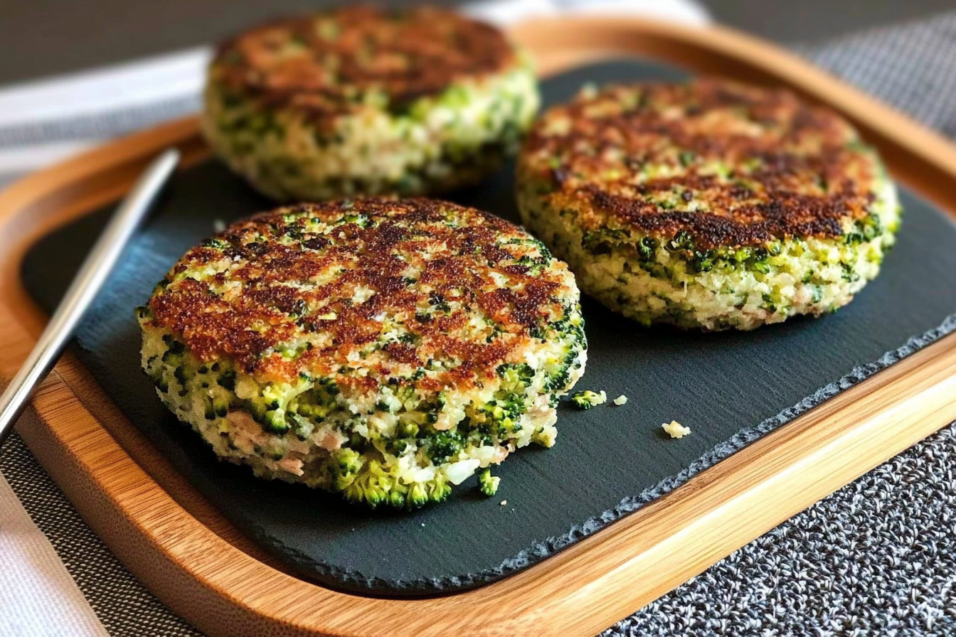 Hamburguesas de atún y brócoli