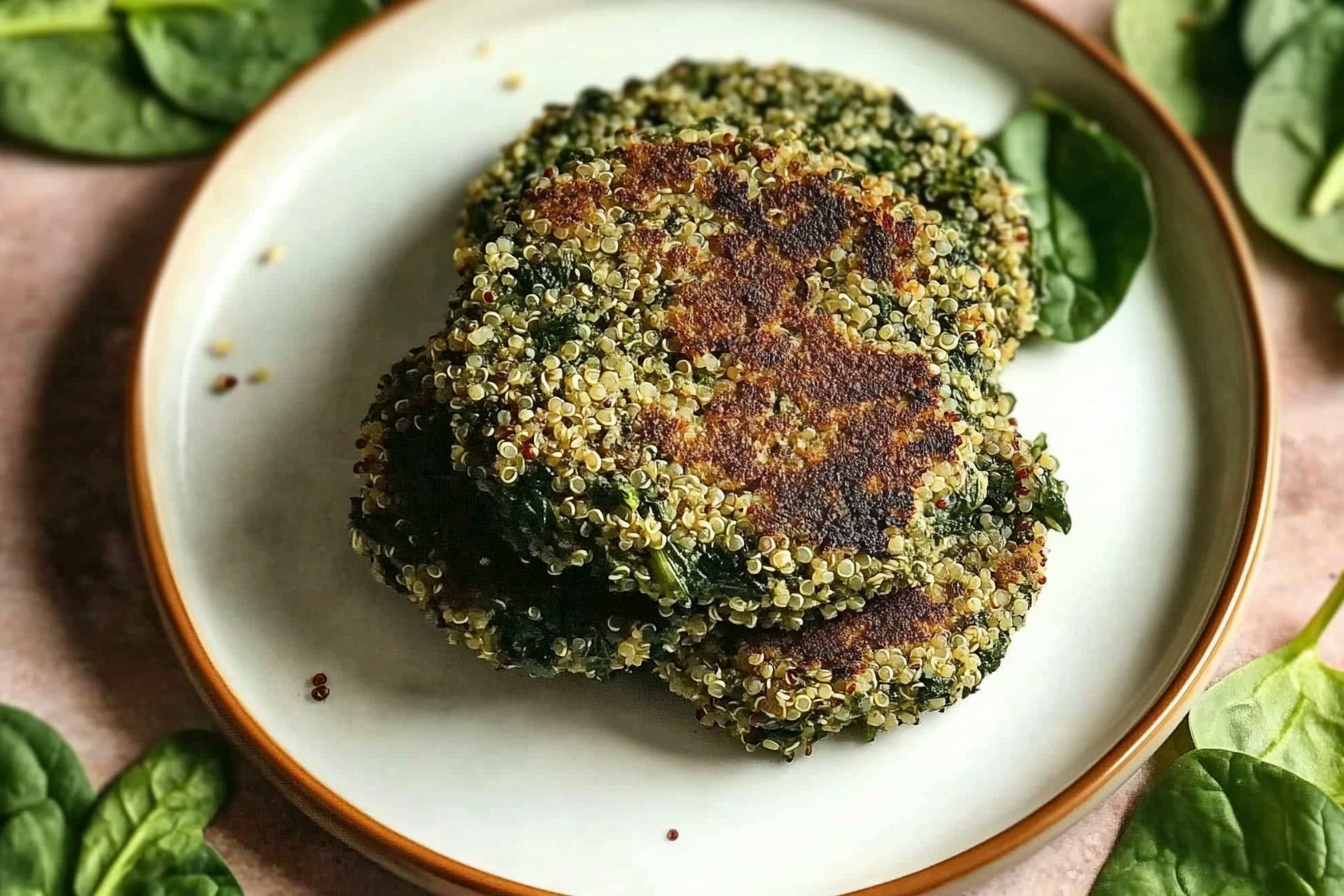 Hamburguesas de espinacas y quinua
