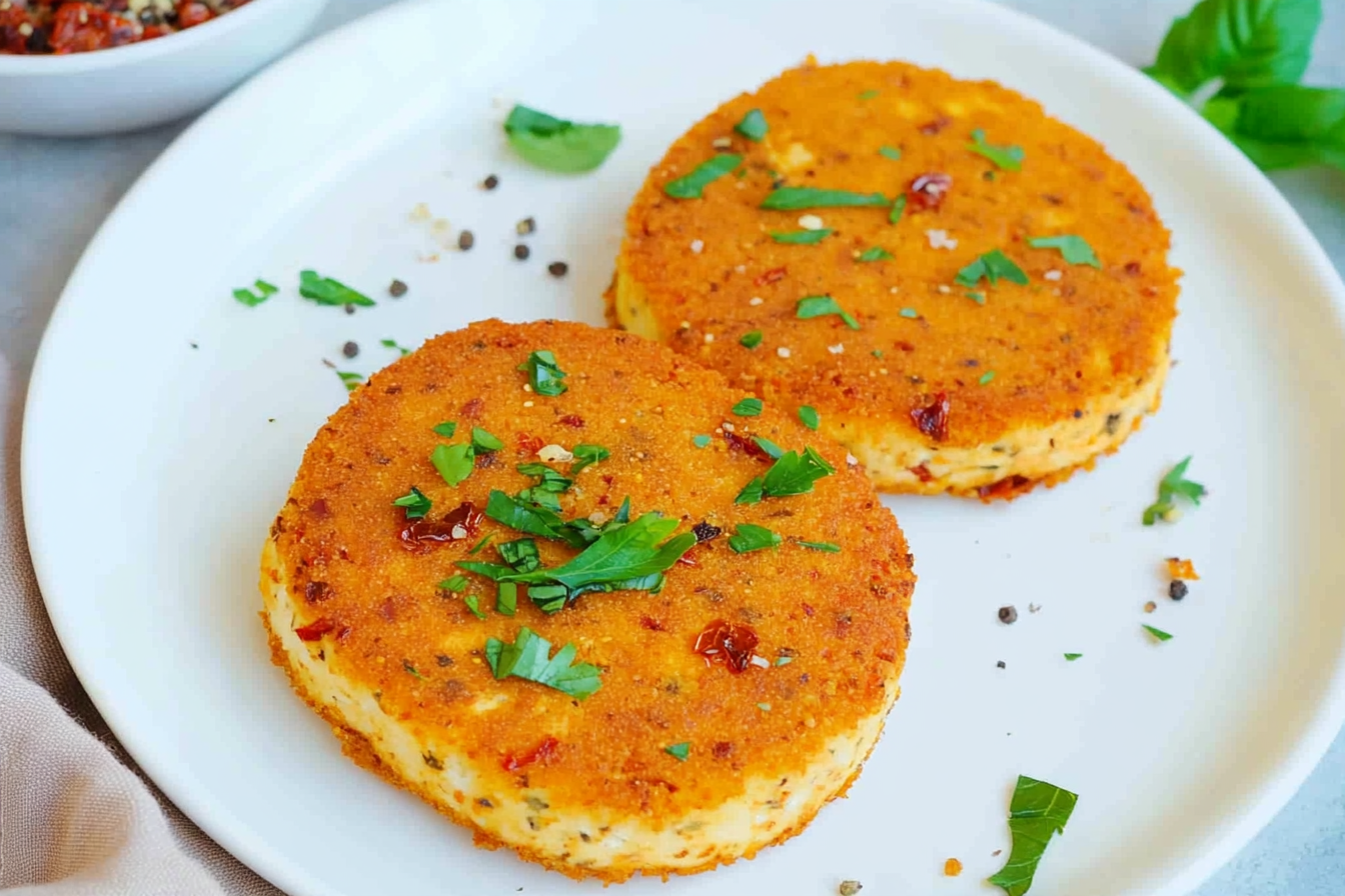 Hamburguesas de tofu y tomates