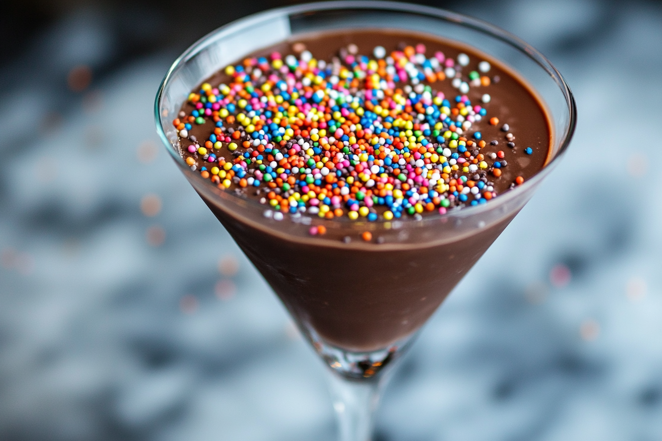 Martini de chocolate con chispas
