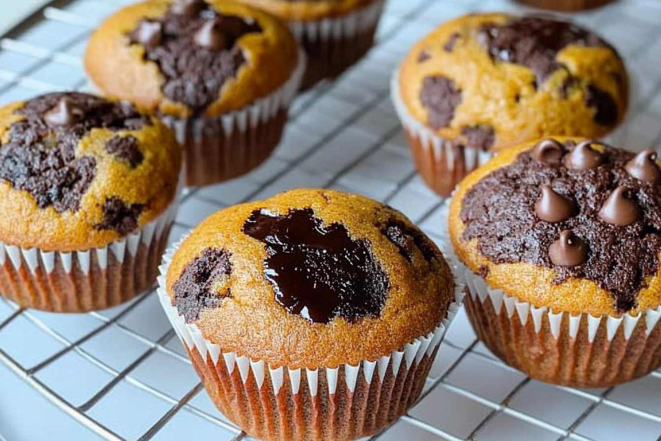 Muffins de calabaza y chocolate