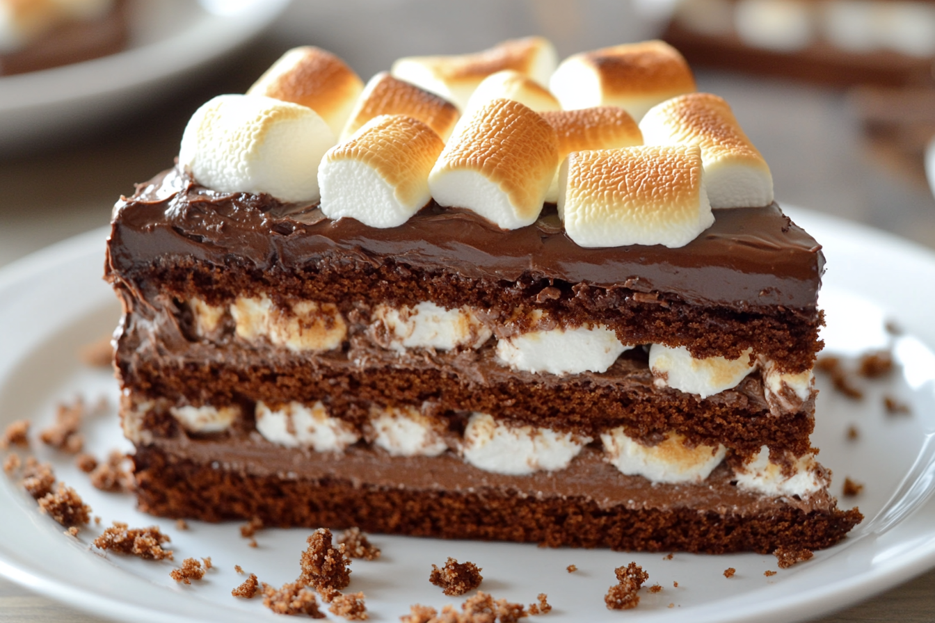 Pastel de chocolate S'mores
