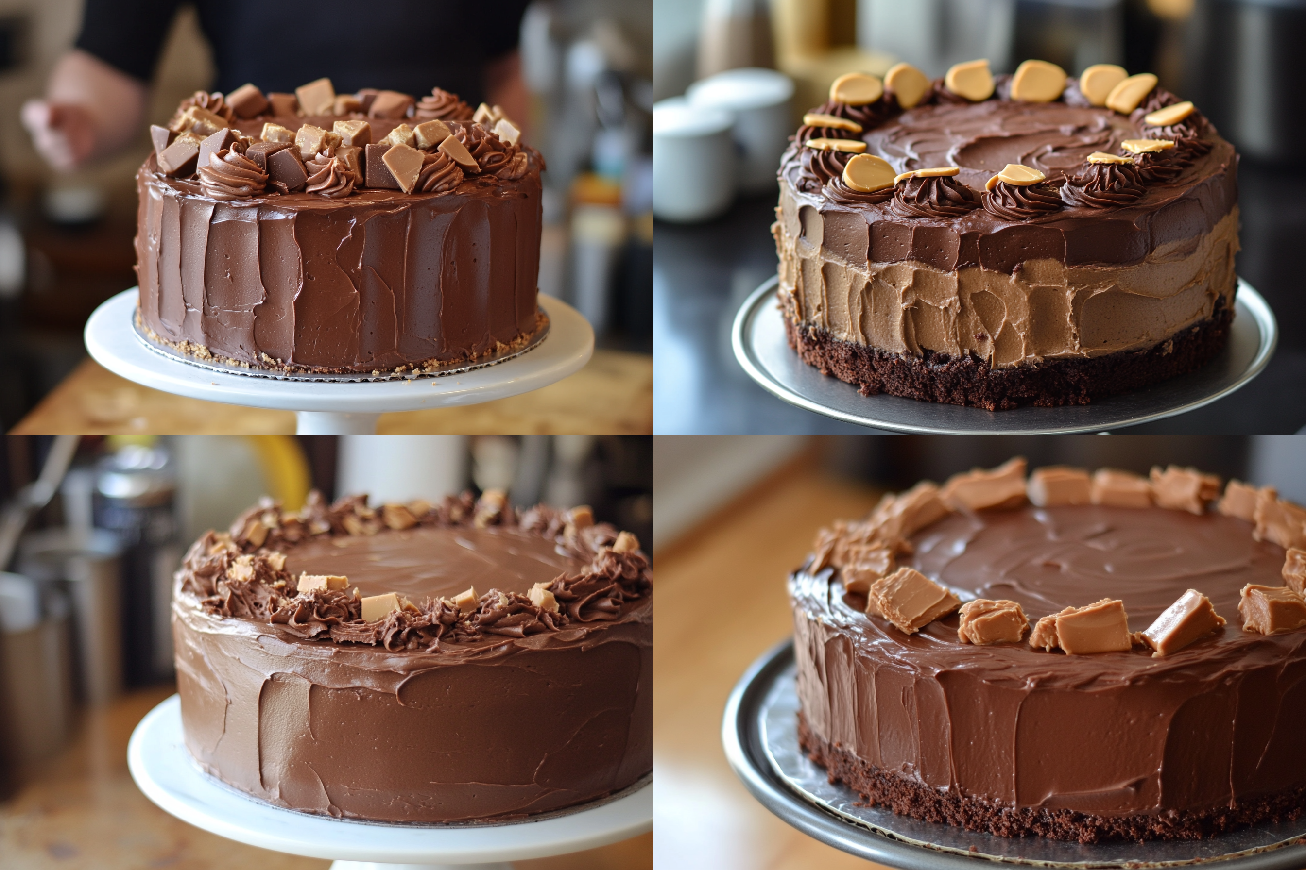 Pastel de chocolate y mantequilla de maní