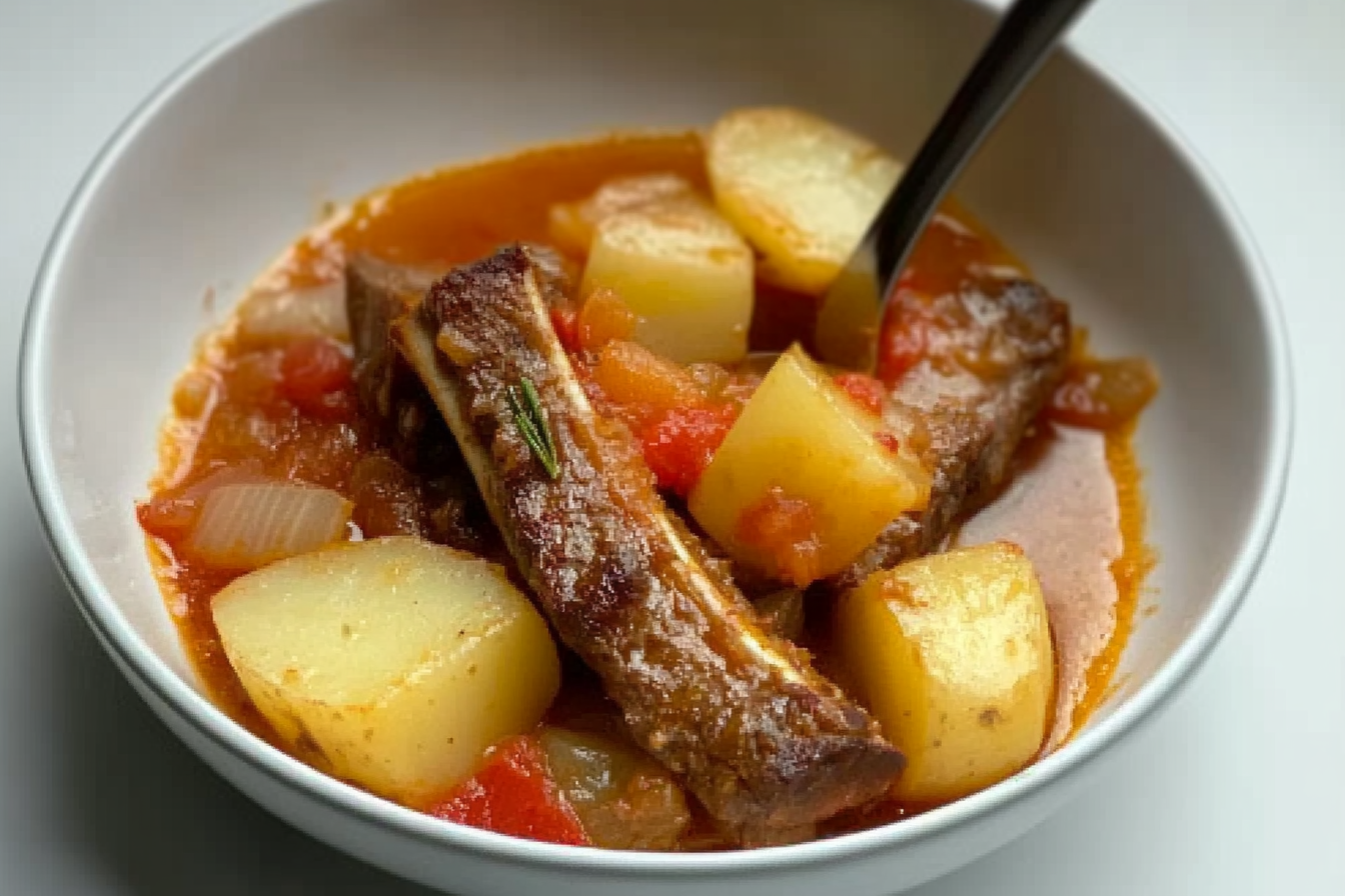 Patatas guisadas con costilla