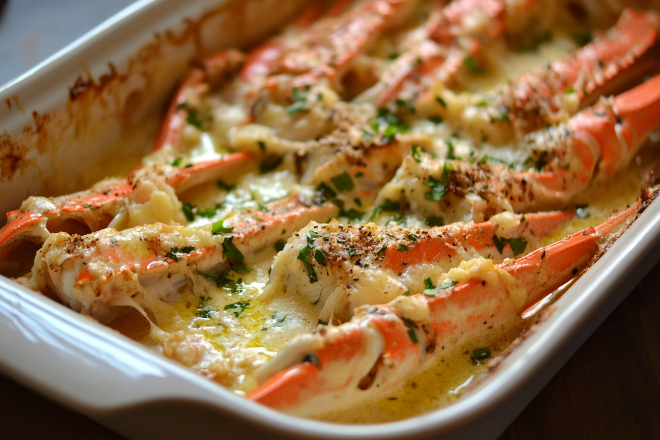 Piernas de cangrejo al horno