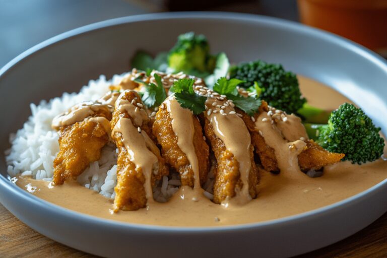Pollo a la mantequilla de maní