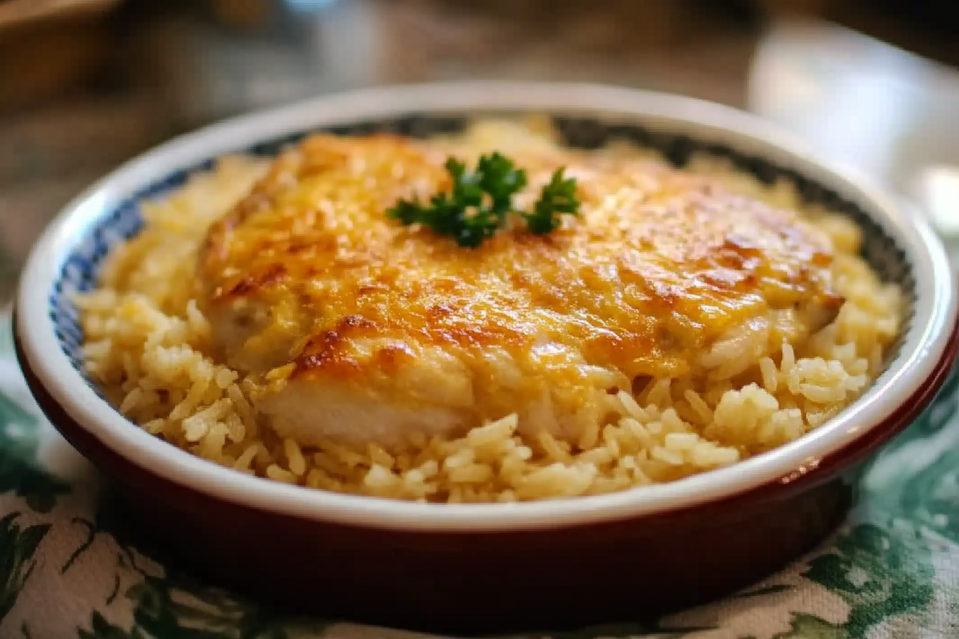 Pollo al horno con arroz