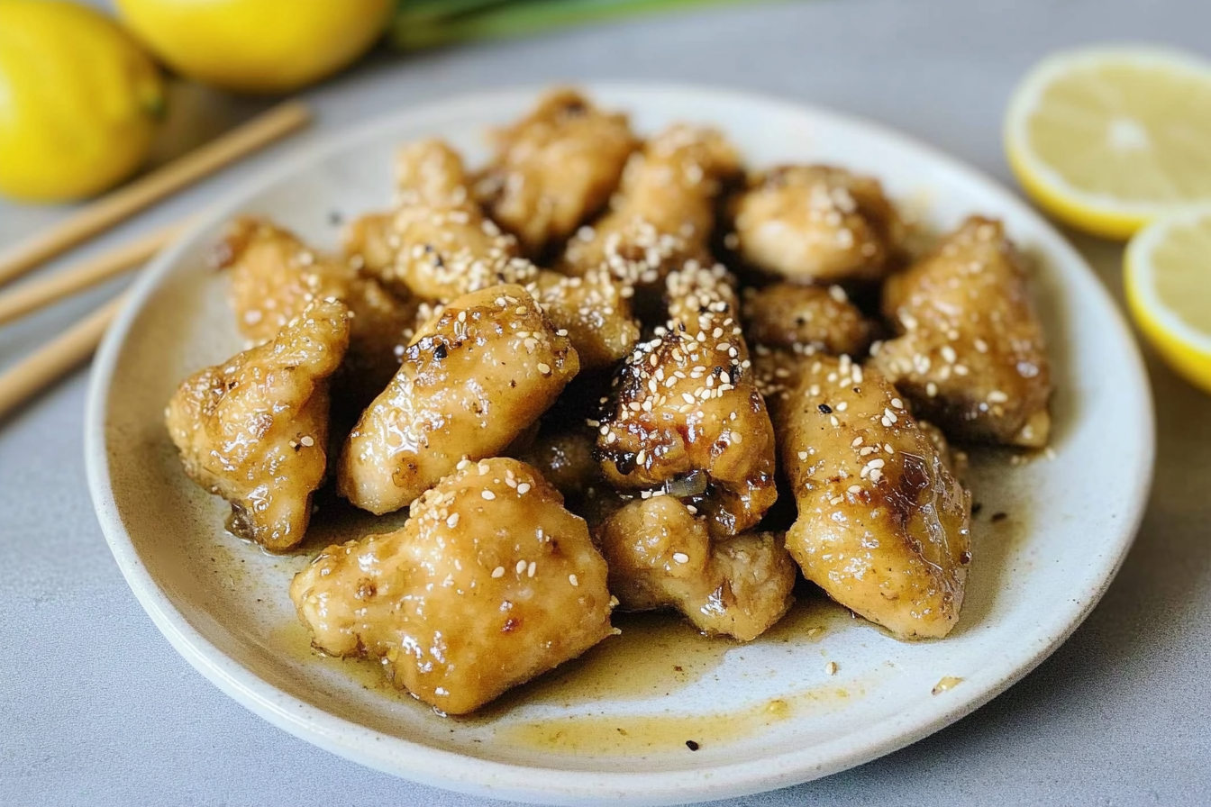 Pollo al limón estilo chino