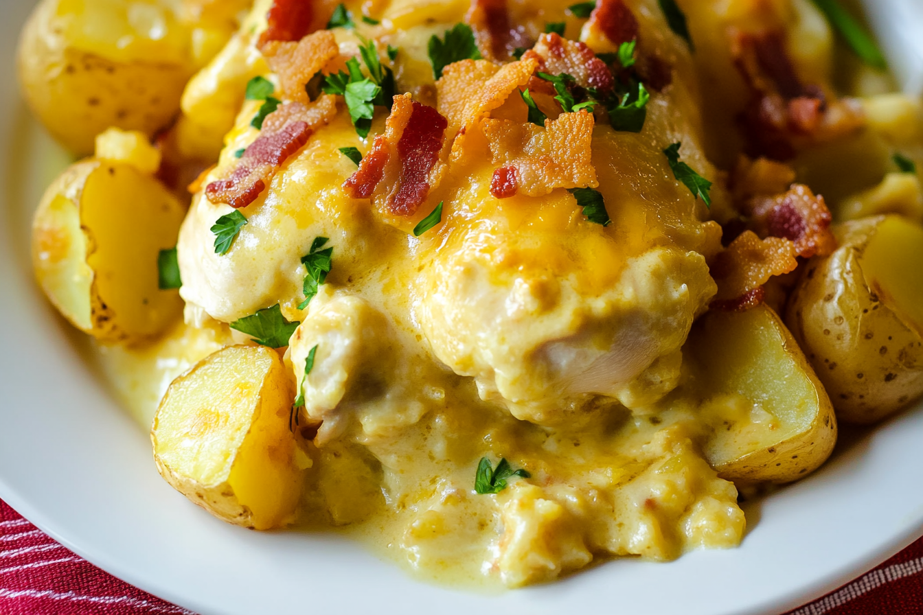 Pollo y papas millón lento