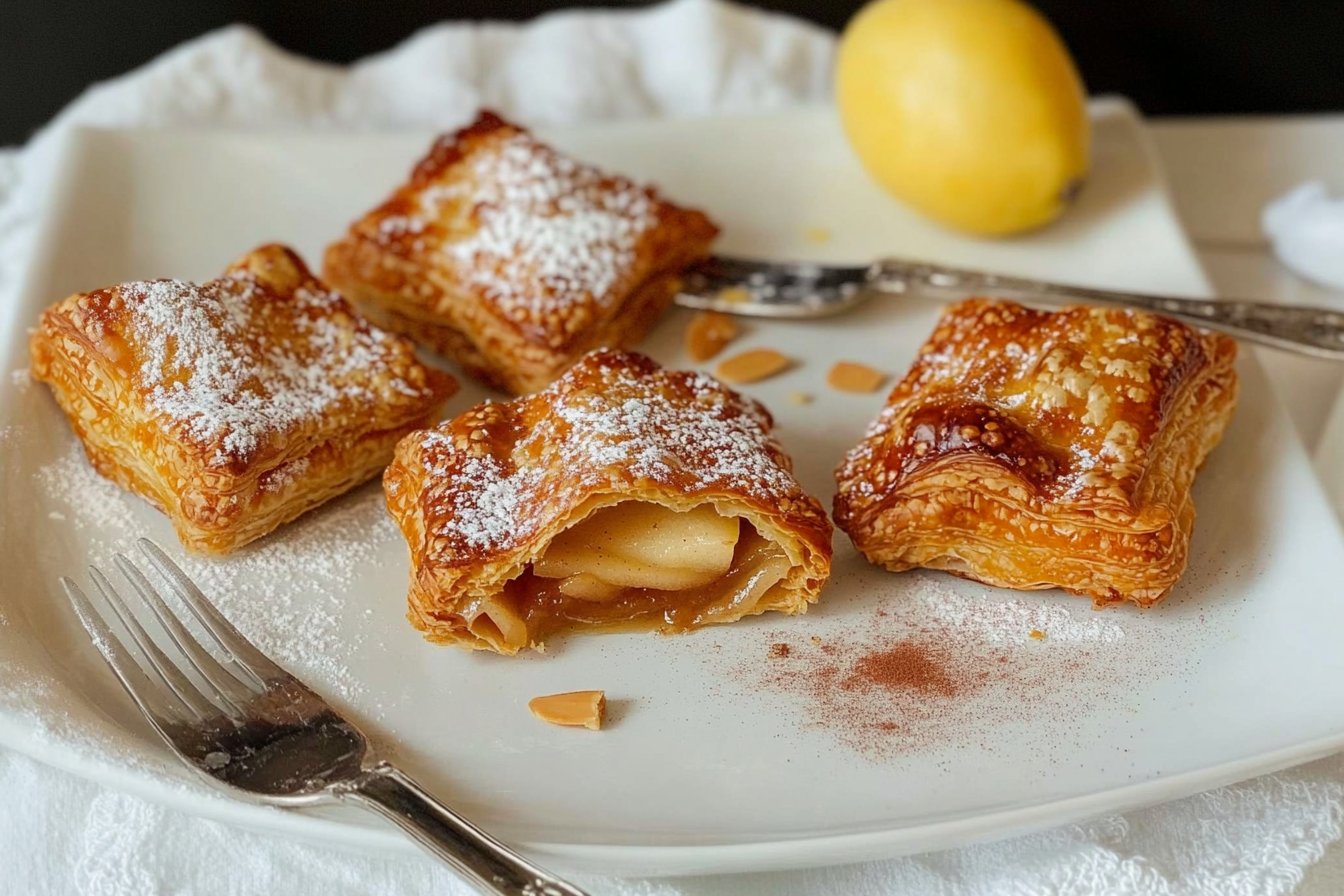 Sacos de hojaldre de manzana