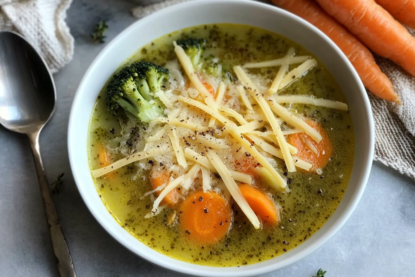 Sopa de zanahoria y brócoli