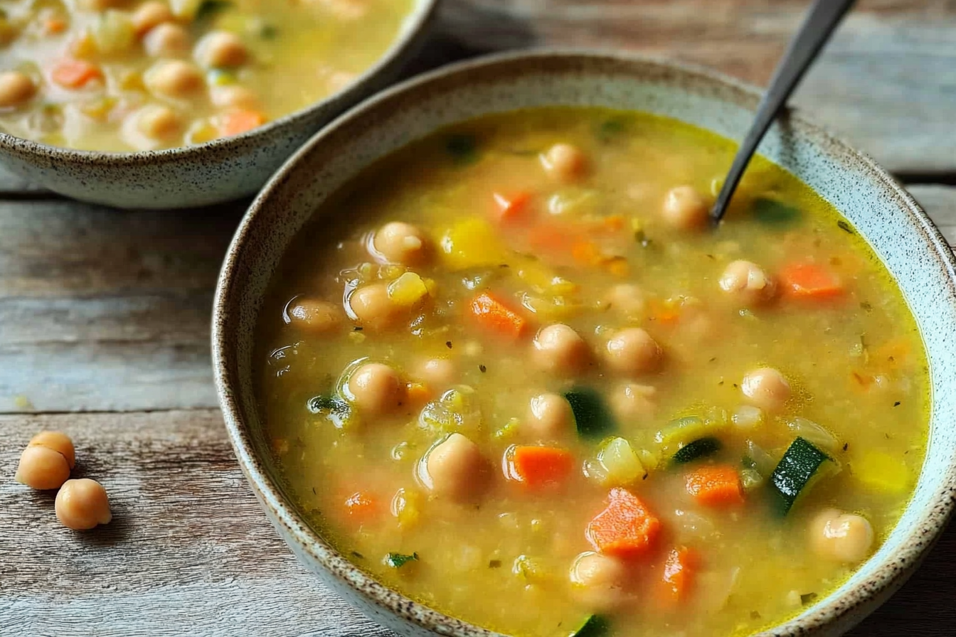 Sopa de zanahoria y calabacín