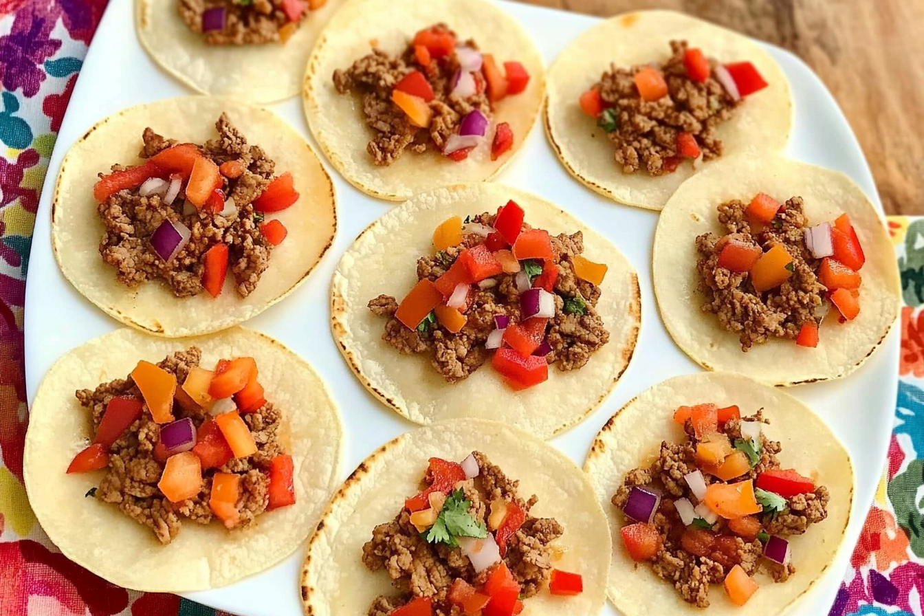 Tacos de carne y pimiento