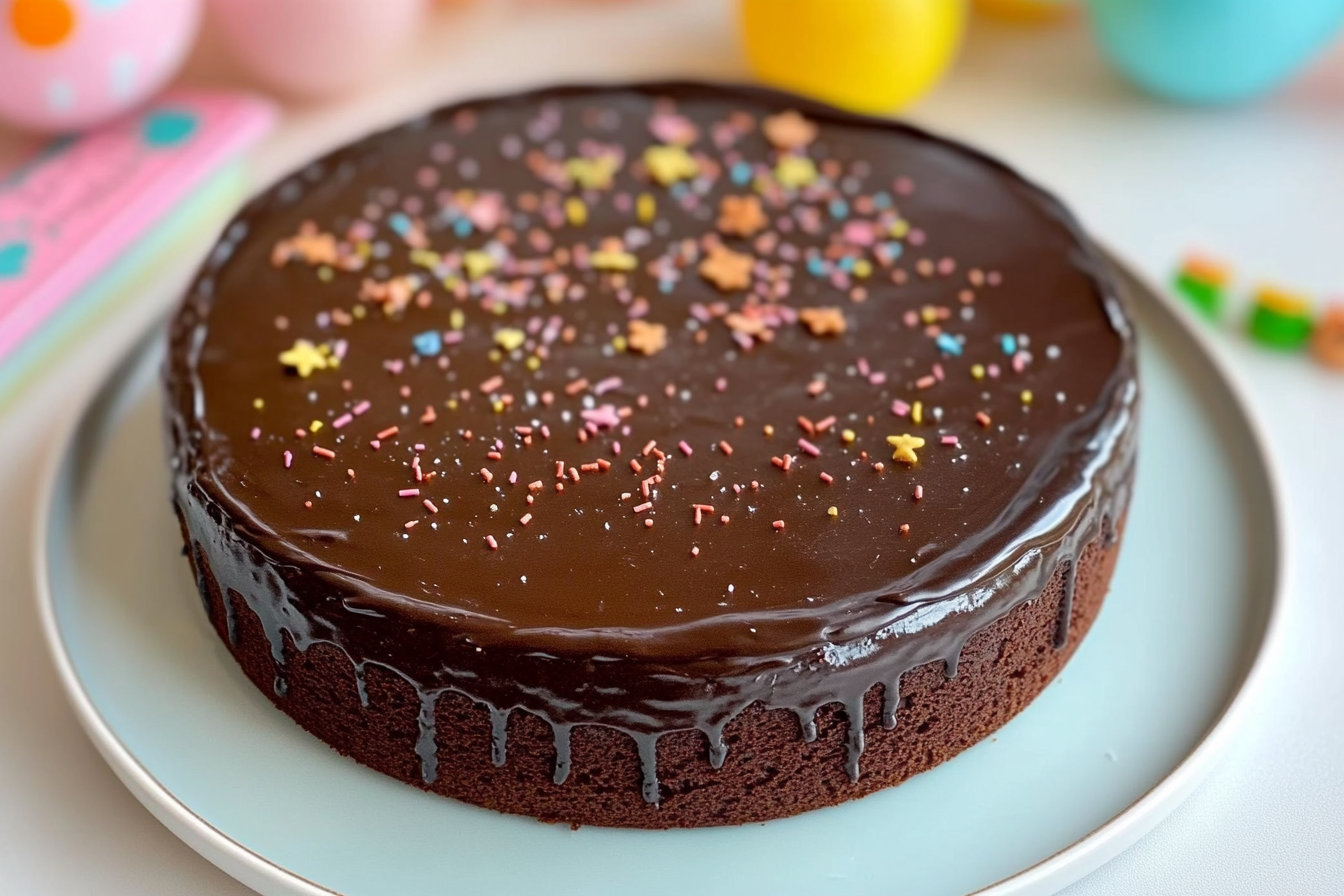 Tarta de chocolate para cumpleaños