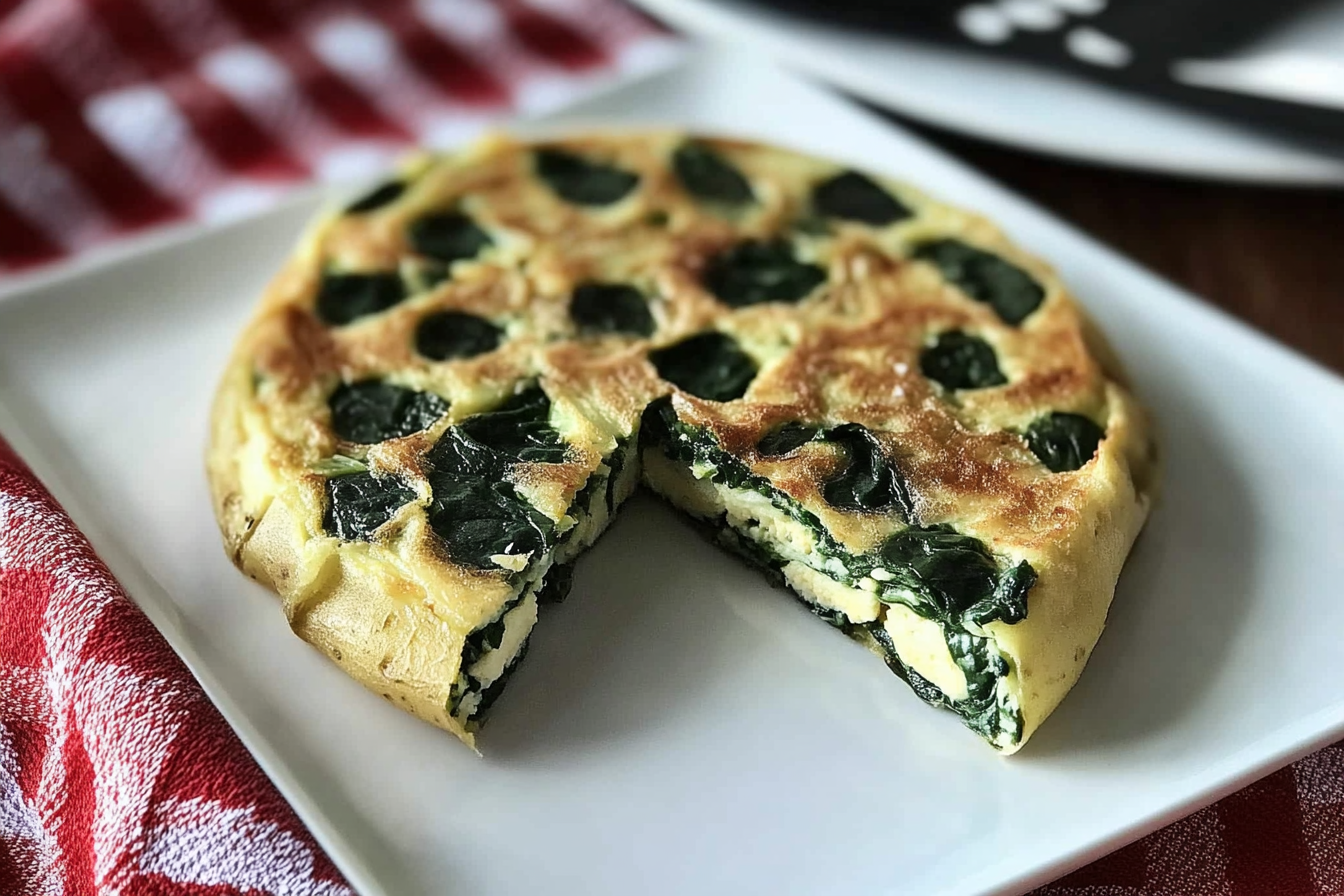 Tortilla de patata y espinacas