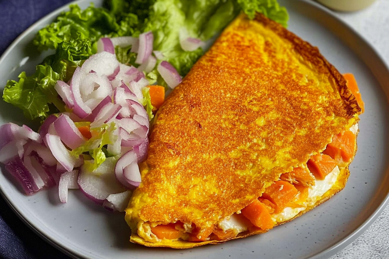 Tortilla de zanahoria rellena
