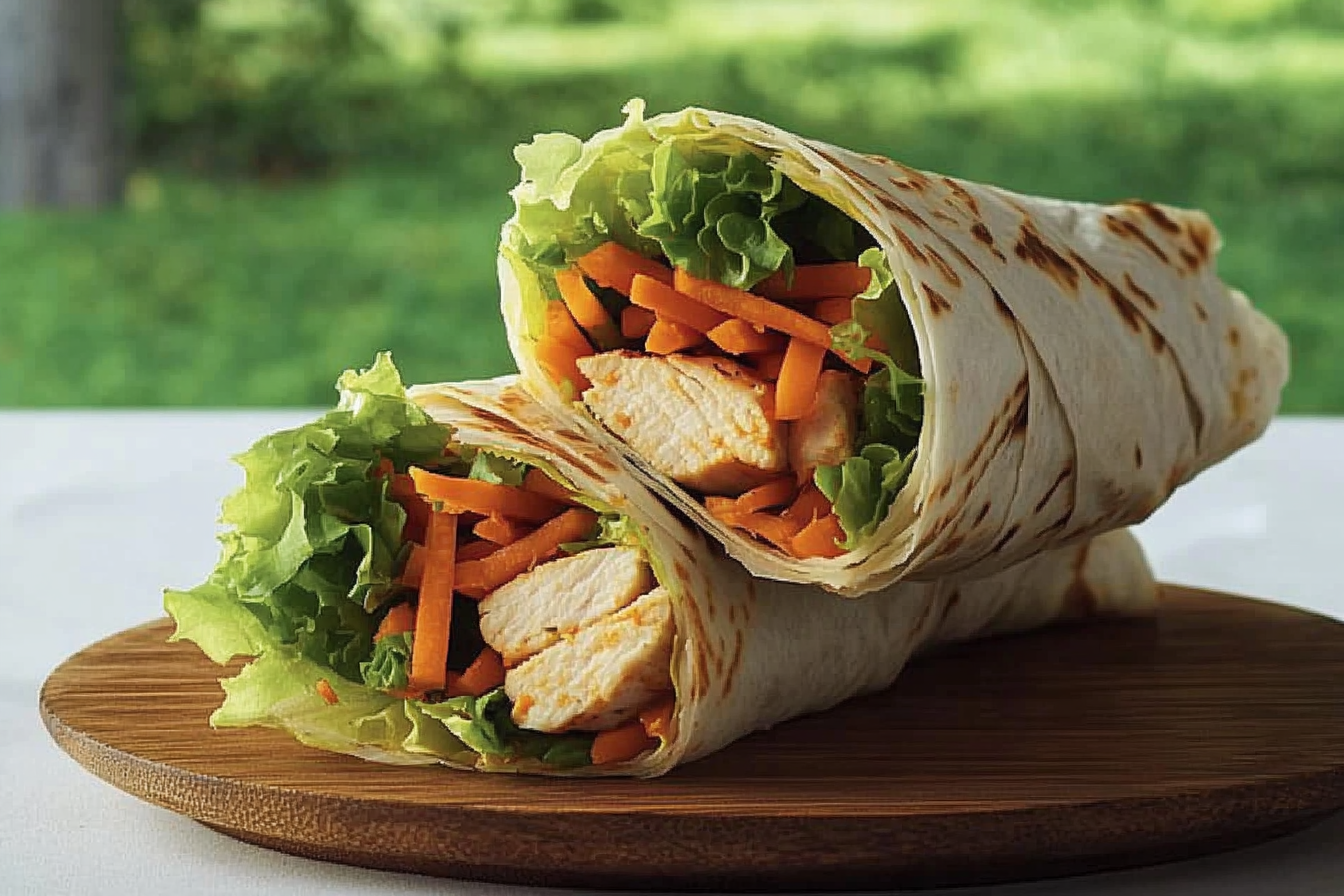 Wraps de pollo y lechuga