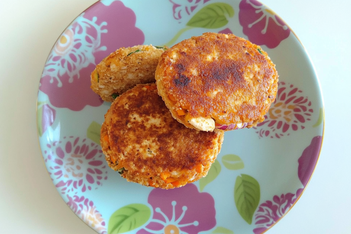 Hamburguesa de tofu y verduras