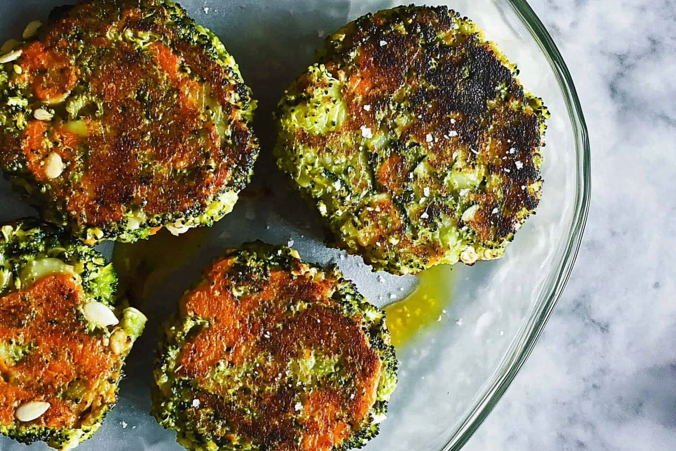 Hamburguesas de brócoli y zanahoria