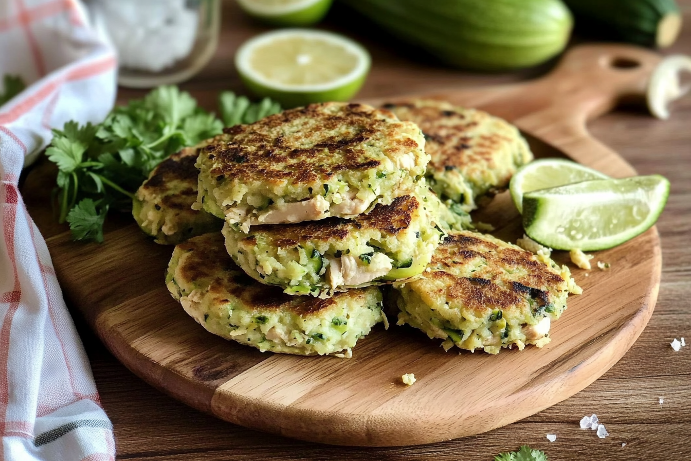 Arepas de calabacín rellenas