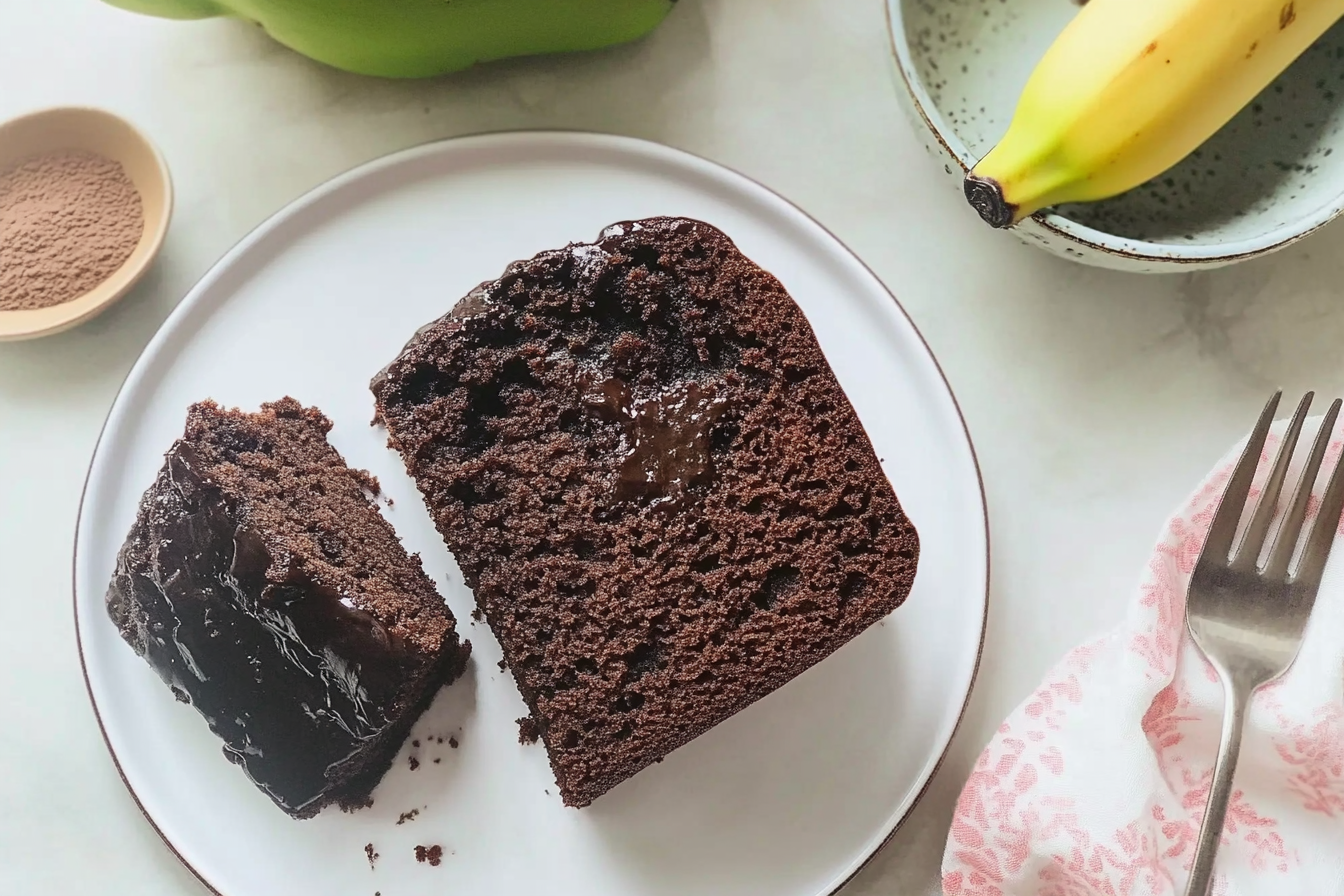 Bizcocho de plátano y cacao