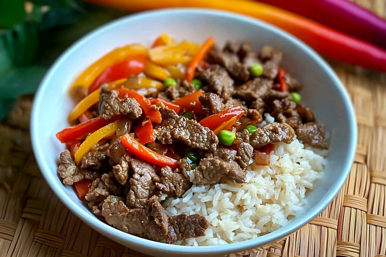 Bowl de arroz con ternera