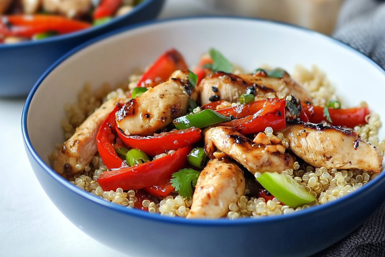 Bowl de quinoa con pollo