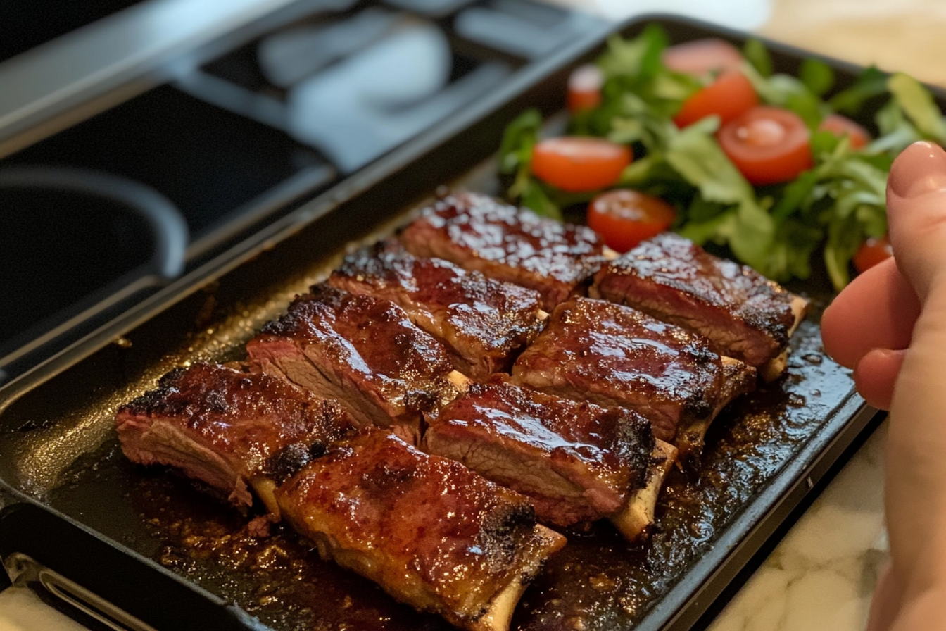 Costillas de res sin hueso al horno