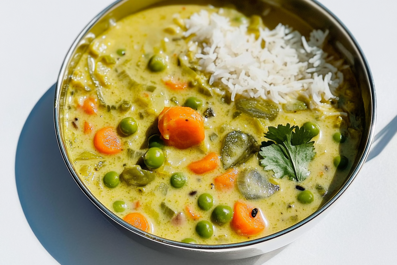 Curry de guisantes y zanahoria