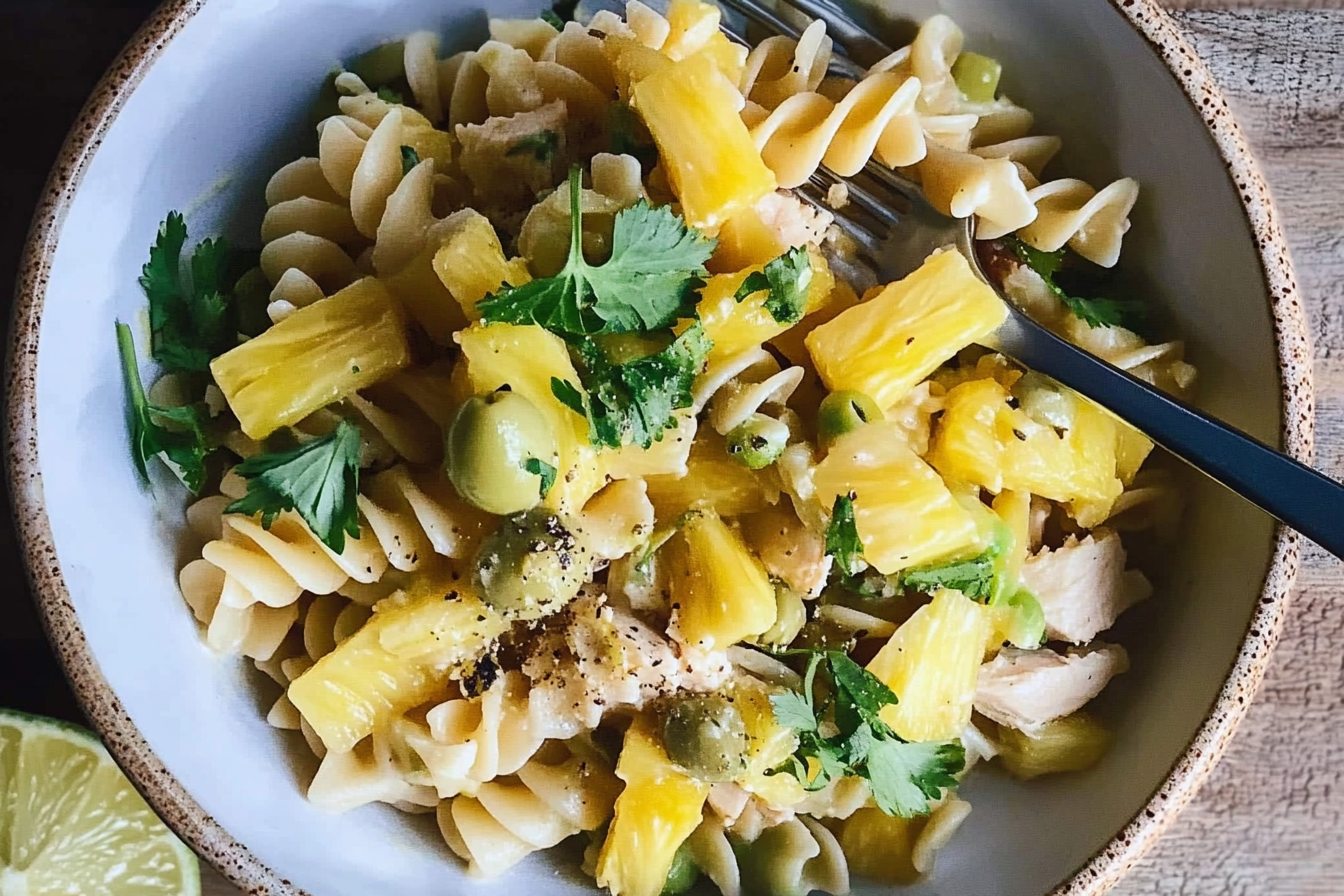 Ensalada de pasta con pollo