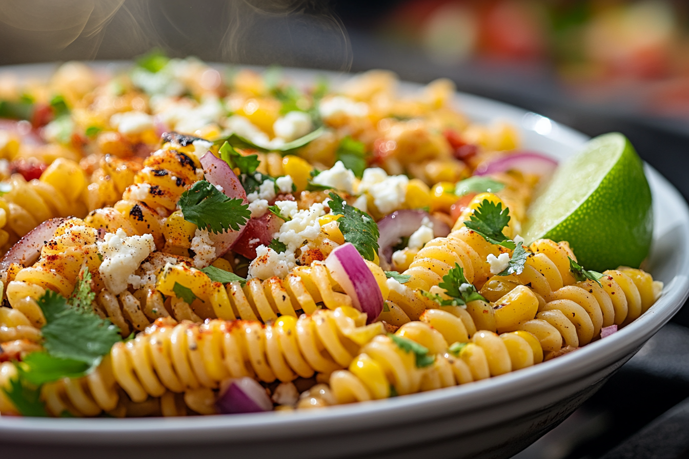 Ensalada de pasta elote callejero