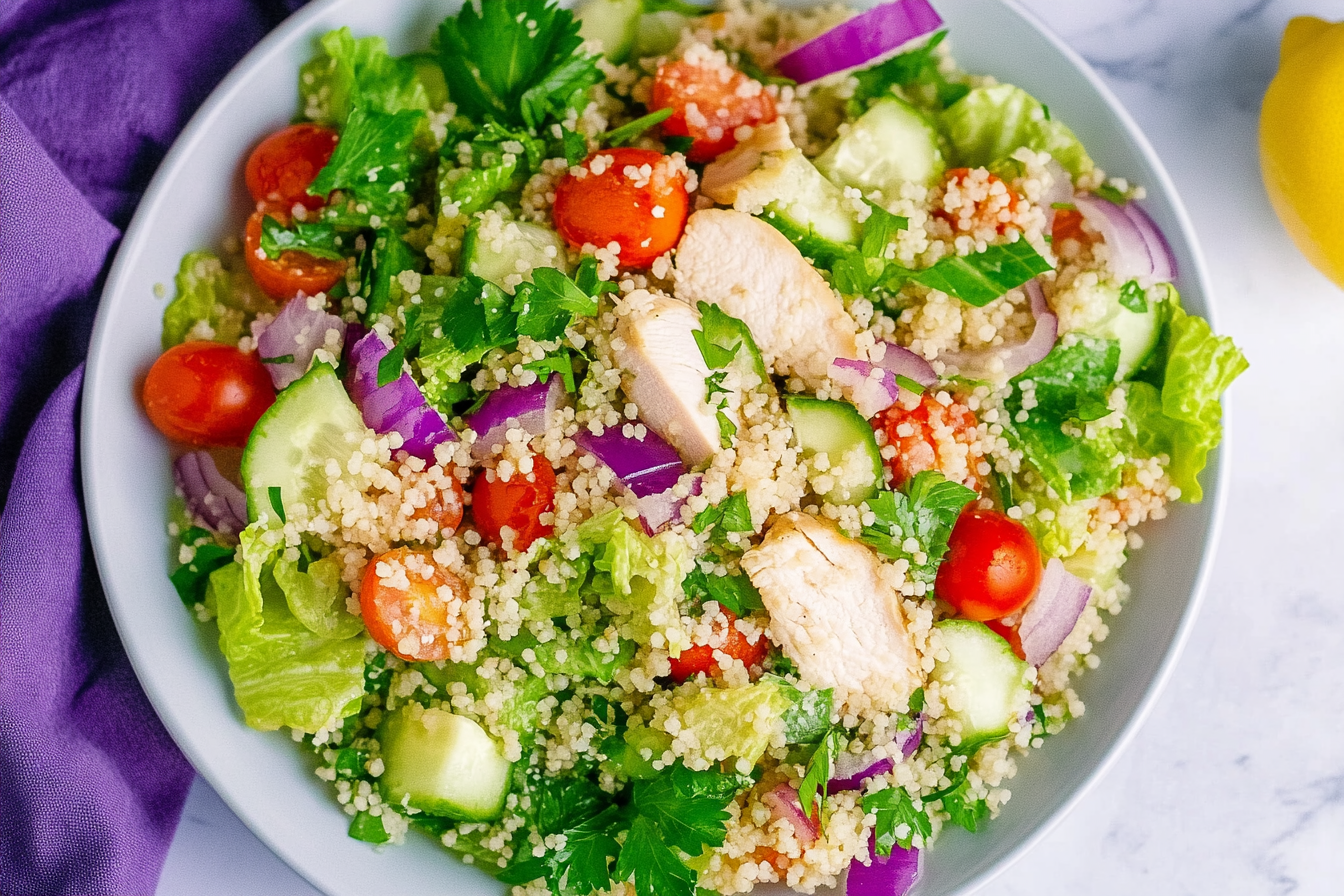 Ensalada de pollo con cuscús