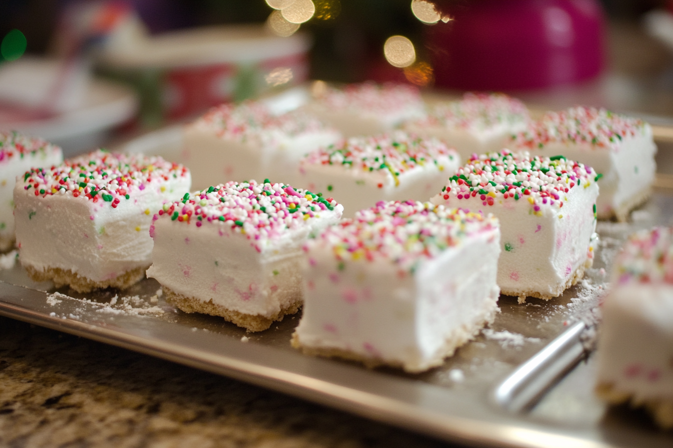 Fluff de malvavisco navideño