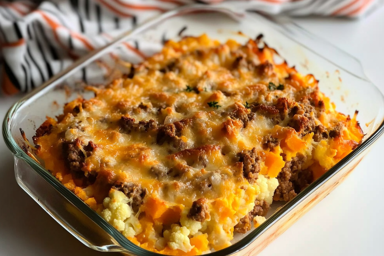 Gratinado de coliflor y batata