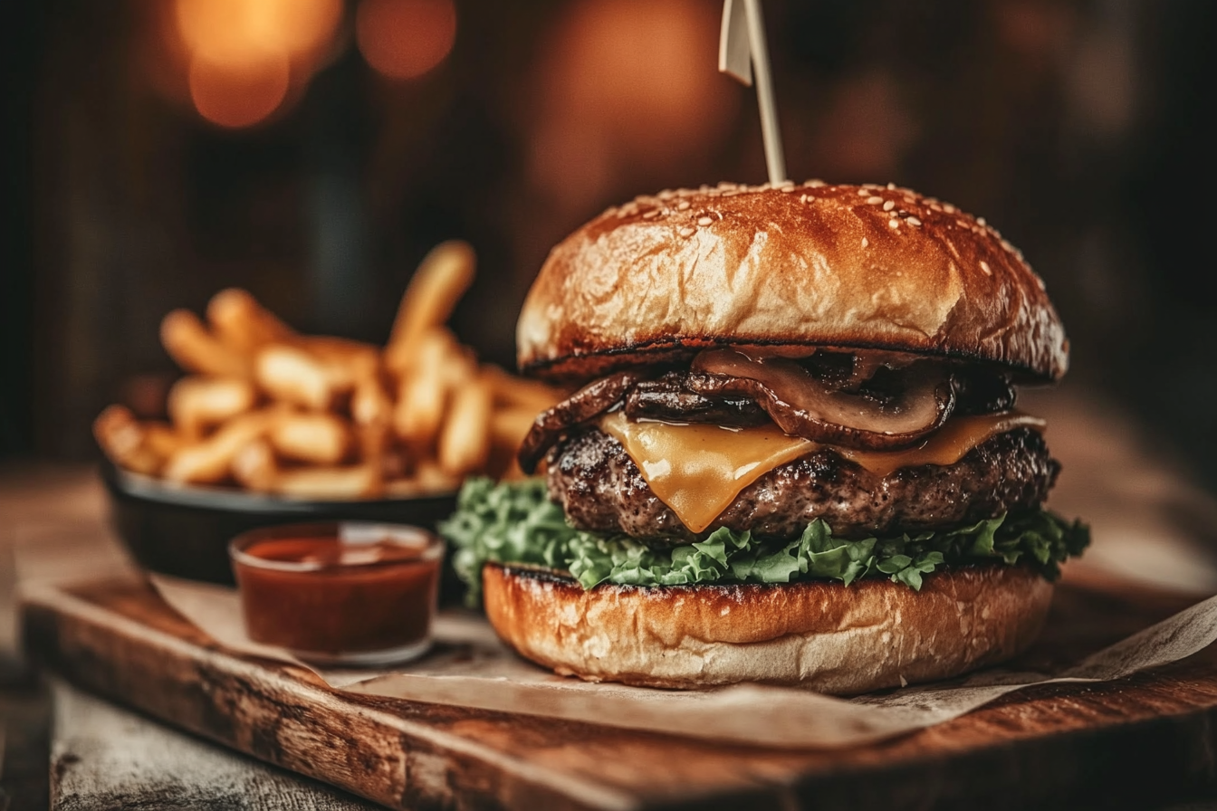 Hamburguesa Suiza de Champiñones