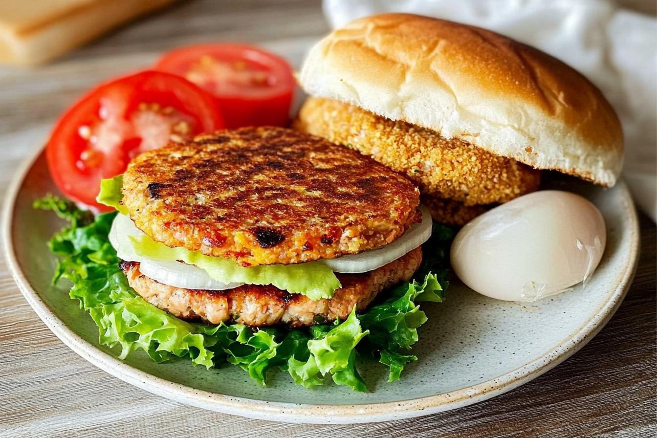 Hamburguesas de atún con avena